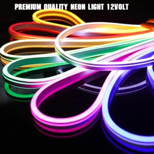 Neon Light Roll 5 Meter (=15Feets Length). 12 Volts Premium / Hight Quality For Neon Signs Boards, Room and Cars Decoration.