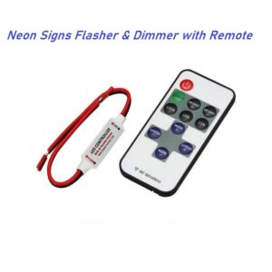 Flasher and Dimmer with Remote for Neon Signs and LED lights 5v to 24volts. 12A
