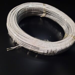 Premium Quality Copper Wire with Silver Plating 20-SWG – Ideal for Neon Sign Output Wiring –  1 White and 1 Black Wire for Negative and Positive identification.